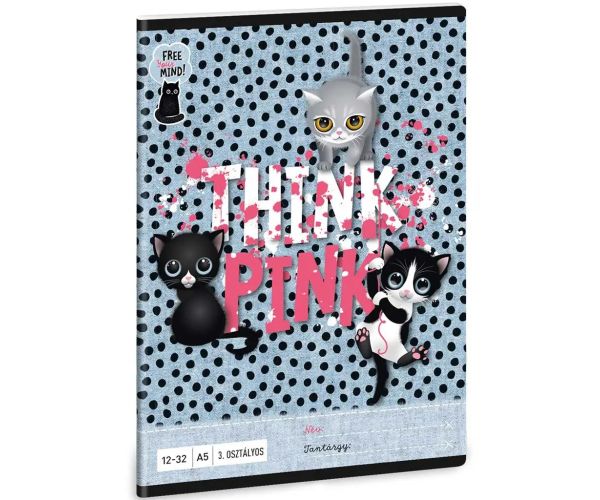 Ars Una: Think Pink linajkový zošit pre 3. ročník 32 strán A/5
