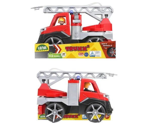 LENA: Truxx 2 červené hasičské auto s rebríkom 29cm