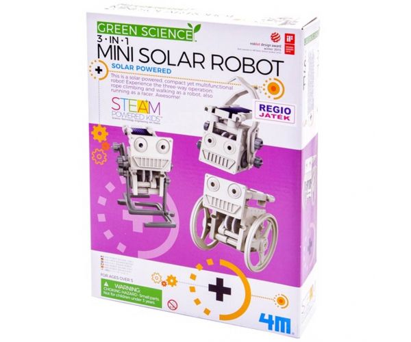 3az 1-ben Napelemes Robot – Mozgás napenergiával, játék tudománnyal