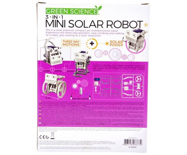 3az 1-ben Napelemes Robot – Mozgás napenergiával, játék tudománnyal