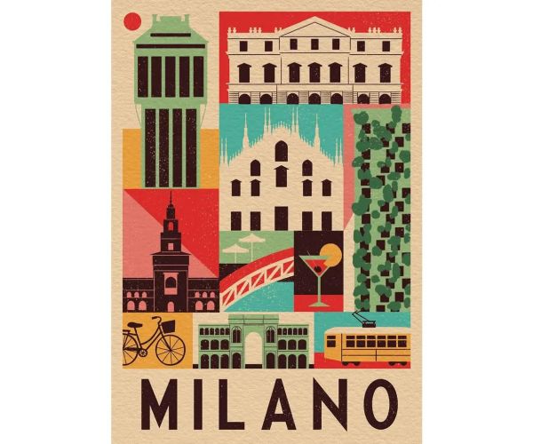Štýl v meste Miláno 1000-dielne puzzle - Clementoni