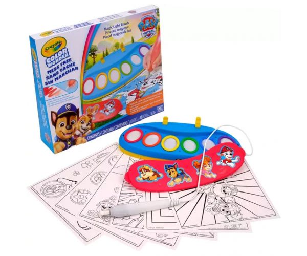 Crayola: Color Wonder Čarovný maliarsky set s osvetleným štetcom - Tlapková Patrola