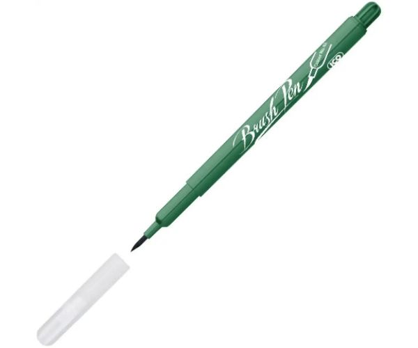 ICO: Fixka štetcová - tmavozelená (brush pen)