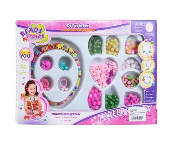 Beads Series: Set na výrobu náhrdelníkov a šperkov 500+ farebných perál a príslušenstvo