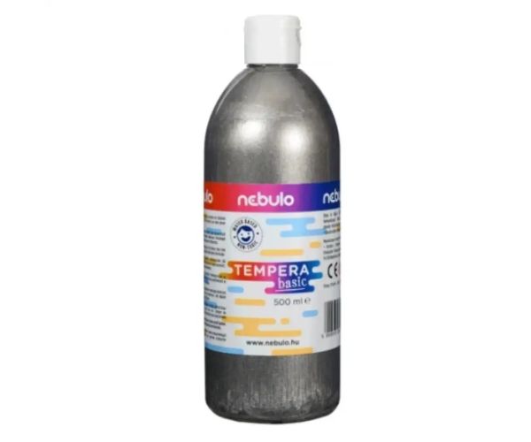 Nebulo: Strieborná tekutá tempera vo fľaši 500ml