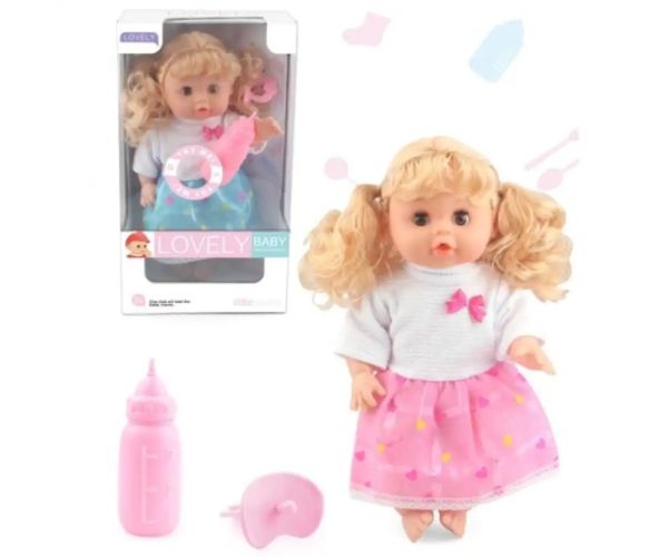 Sweet Baby bábika s blond vlasm, so zvukom a cumlíkom, rôzne varianty