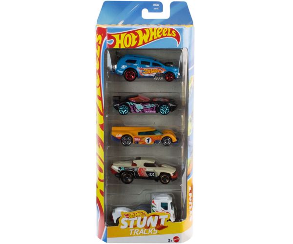 Hot Wheels: Stunt Tracks 5-dielna súprava štýlových autíčok 1/64 - Mattel