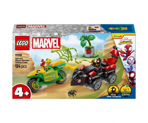 LEGO® Marvel: Spin a Electro - Naháňačka s dinosaurným vozidlom (11198)