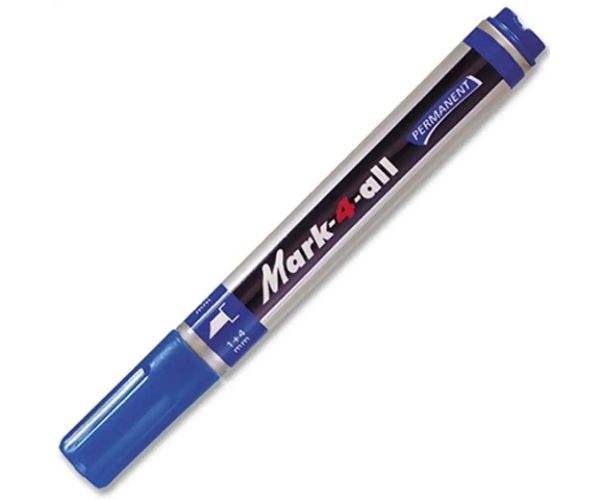 Stabilo: Mark-4-All modrá alkoholová fixka s rezaným hrotom