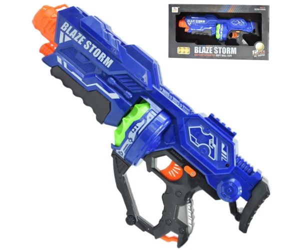 Blaze Storm: Veľká elektrická pištoľ so špongiovými nábojmi 44x20cm