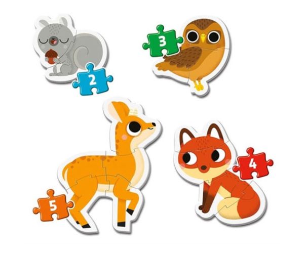 Lesné zvieratá 4v1 puzzle set - Clementoni