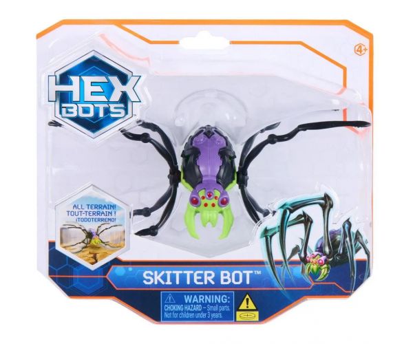 Hex Bots: Skitter Bot interaktív robotický pavúk – zeleno-fialový - Spin Master