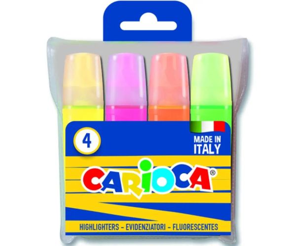 Farebná sada fluorescenčných zvýrazňovačov 4 ks - Carioca