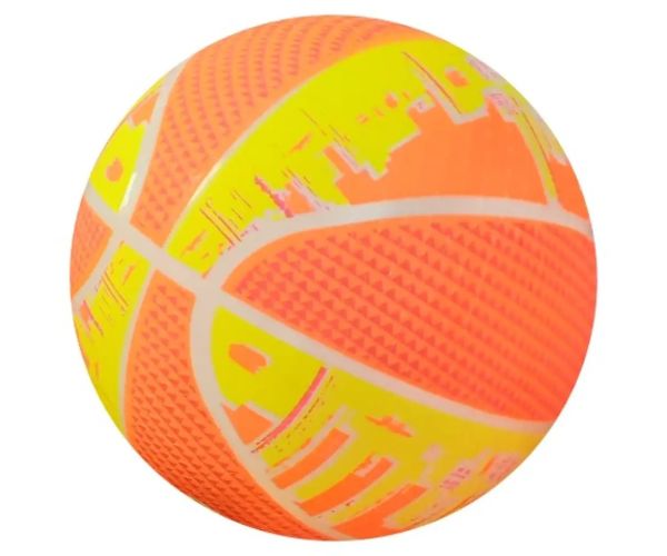 Neónová gumová lopta s basketbalovým vzorom 22 cm vo viacerých verziách