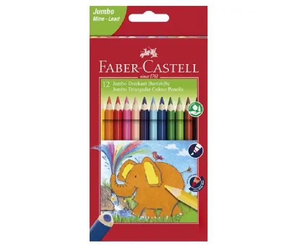 Faber-Castell: Jumbo 12ks trojuholníkové farebné ceruzky set