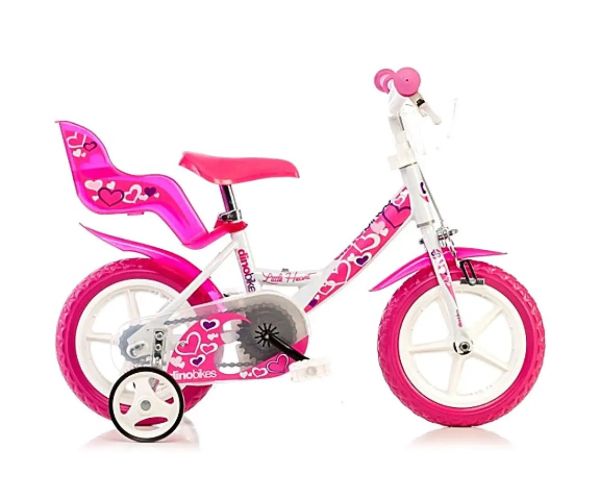 Bicykel pre deti so srdiečkami veľkosti 12 - Dino Bikes bicykel