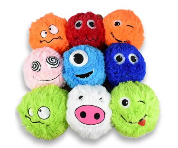 Fuzzy Monsters chlpatá plyšová lopta vo viacerých variantoch 23cm