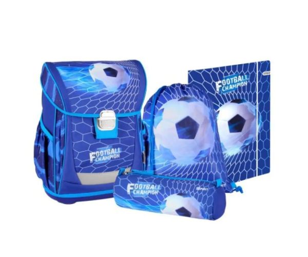Spirit: Football 4dielny set ergonomickej školskej tašky Cool