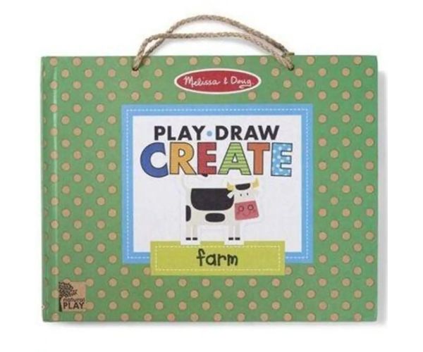 Zmazateľná súprava na kreslenie a magnetická farma - Melissa & Doug