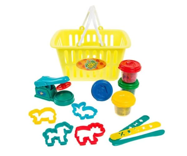 Playgo: Plastelínový set v nákupnom košíku