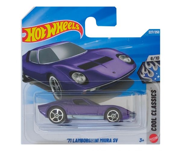 Hot Wheels: 71 Lamborghini Miura SV fialové autíčko 1/64 - Mattel