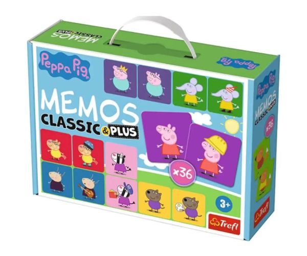 Peppa Pig Classic & Plus pamäťová hra 36ks - Trefl