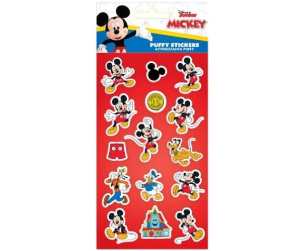 Mickey Mouse a priatelia sada 3D vypuklých nálepiek na hárku 10x22cm