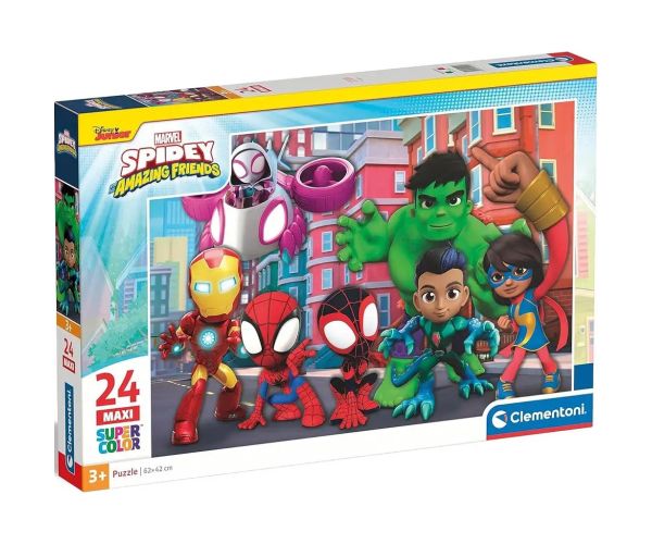 Póki a superhrdinovia 24 ks maxi supercolor puzzle - Clementoni
