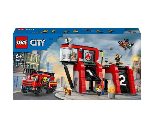 LEGO® City: Hasičská stanica a hasičské auto (60414)