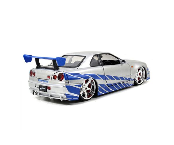 Rýchlo a zbesilo: Brian´s 2002 Nissan Skyline GT-R (BNR34) auto1/24 - Simba Toys