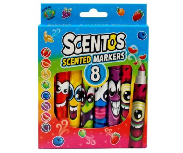 Scentos voňavé jasne farebné fixky 8ks