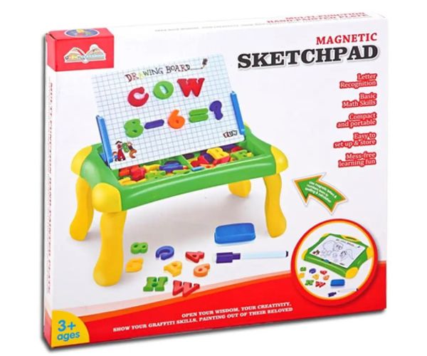 Magnetická kresliaca tabuľa set s písmenami a číslami 33cm