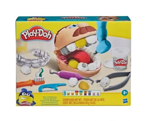 Play-Doh: Dr. Drill N Fill zubársky modelovací set s doplnkami - Hasbro