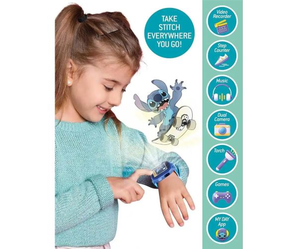 Disney Stitch vzorovaná smart hodinky - Lisciani