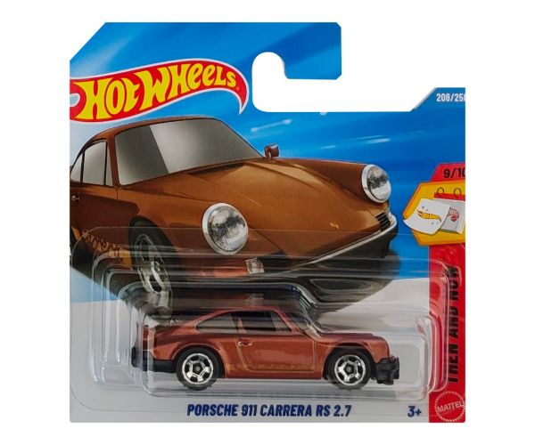 Hot Wheels: Porsche 911 Carrera RS 2.7 hnedé autíčko 1/64 - Mattel