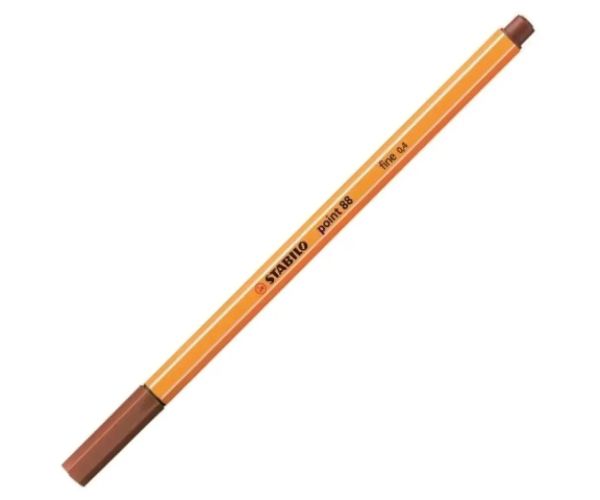 Stabilo: Point 88 fixka 0,4mm v tehlovo-červenej farbe