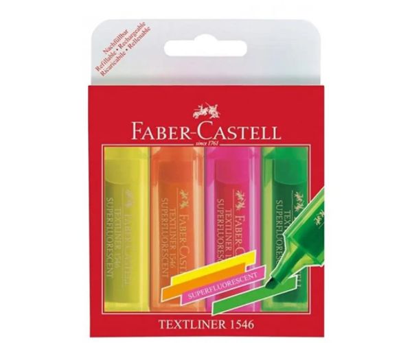 Faber-Castell: Zvýražňovač 1546 4-dielny set