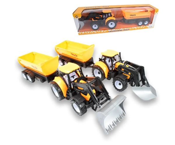 Engineering Truck: Bagrový traktor pracovný stroj s prívesom 45 cm
