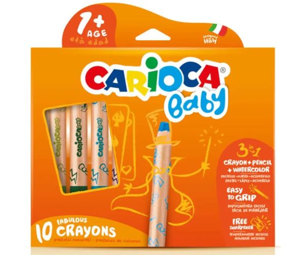 Carioca: 3 v 1-nom voskovky pre najmenších 10 kusov