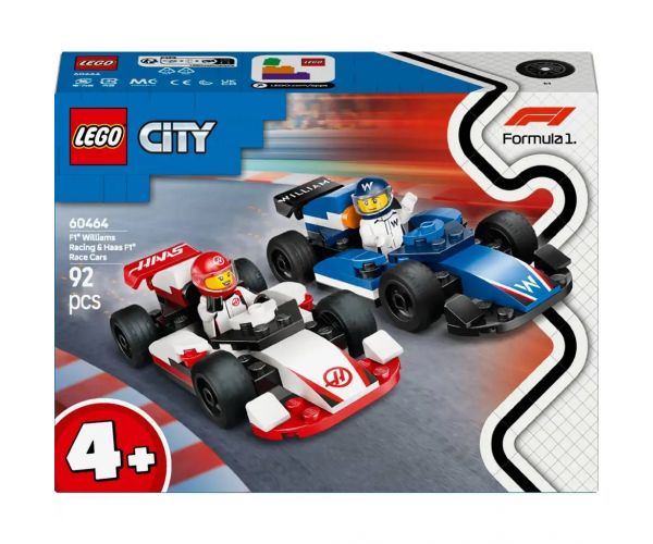LEGO® City: F1®-ové preteky Williams Racing a Haas F1® autá (60464)