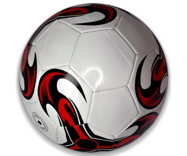 Farebná futbalová lopta z umelej kože v rôznych variantoch 22cm