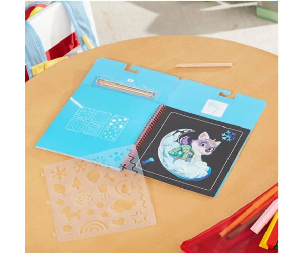 Melissa & Doug: Tlapková Patrola Skye šklrabaný obraz kreatívna hra