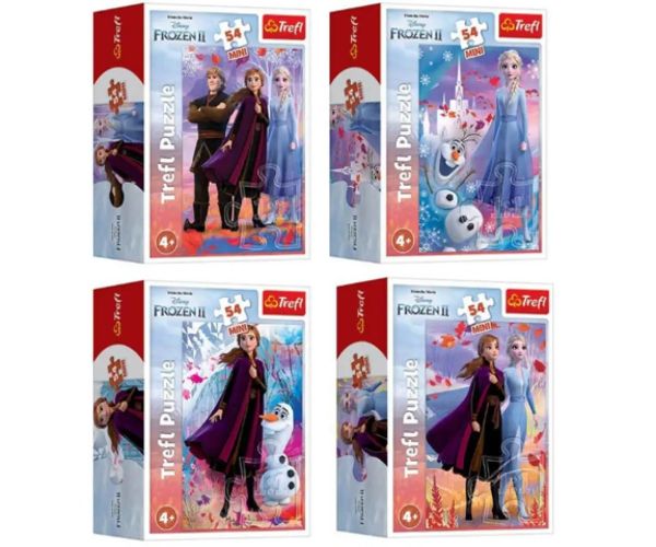 Ľadové kráľovstvo 2: Anna a Elsa 54ks mini puzzle 1ks - Trefl