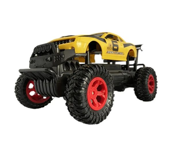 RC Off-Road diaľkovo ovládané žlté Camaro s osvetlením 27 MHz 29cm 1/14 mierka