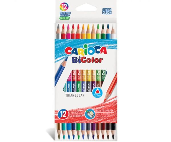 Set farebných obojstranných ceruziek 12ks 24 farieb - Carioca