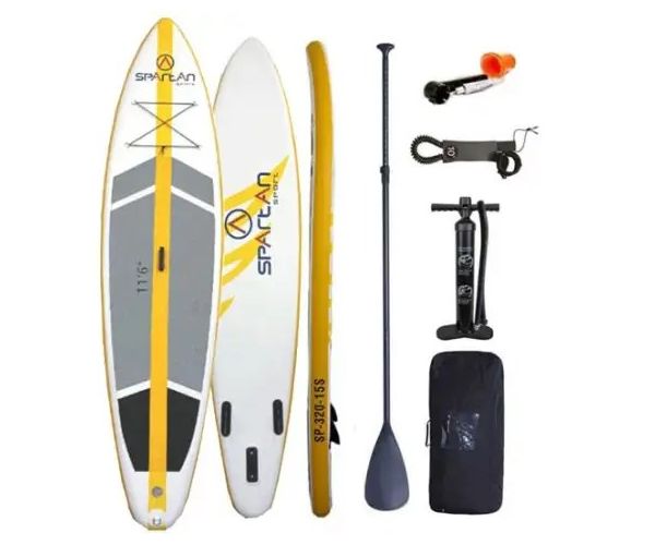 Sivo-oranžový set SP-320 SUP Stand Up Paddle 320 cm - Spartan