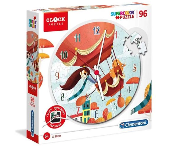 Teplovzdušný balón 96 dielne puzzle hodiny - Clementoni