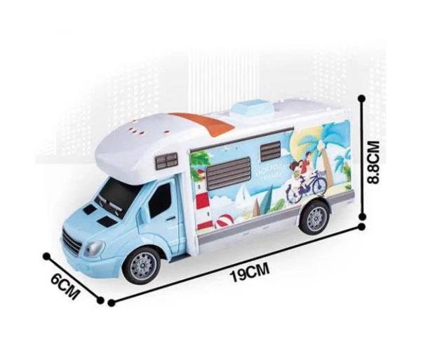 RC Holiday Travel karavan na diaľkové ovládanie so svetlom 27MHz 1/32  20cm