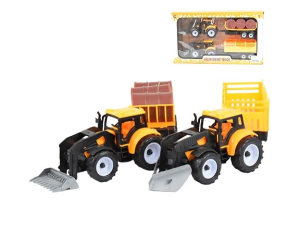 Engineering Truck: Traktor s prívesom a olejovými sudmi 28 cm