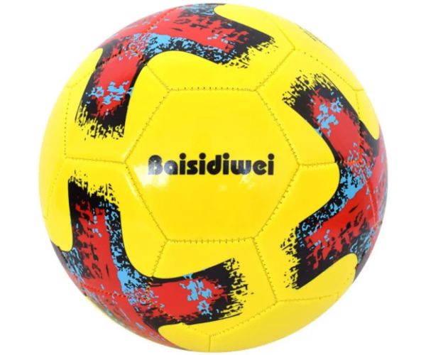 Futbalová lopta s umelej kože s krížovým vzorom 23 cm